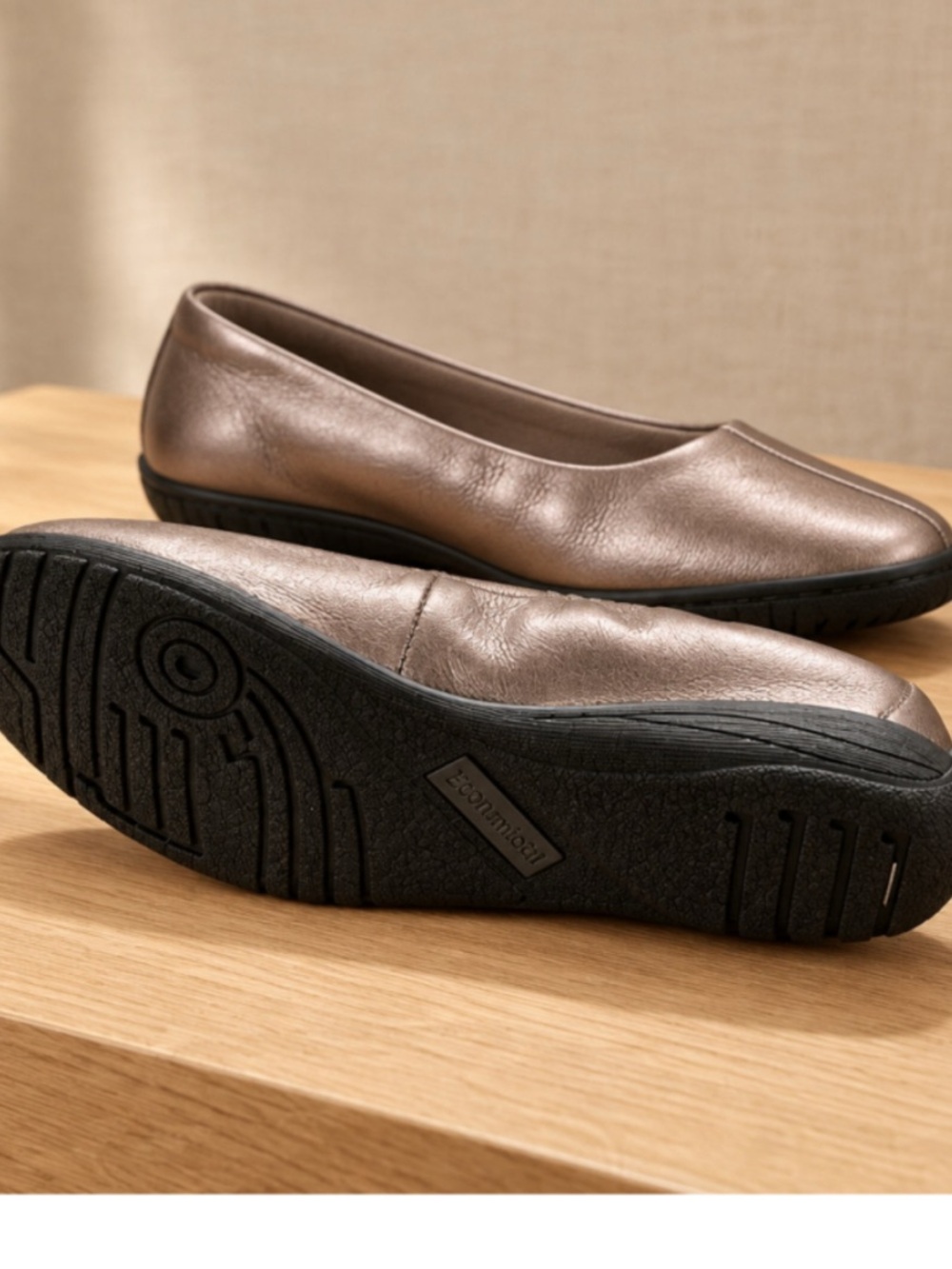 Josef Seibel Fenja 01 Leather Ballet Flats Basalt Grey Size 39nn